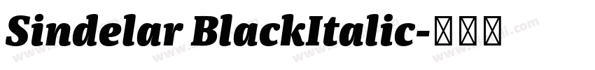 Sindelar BlackItalic字体转换